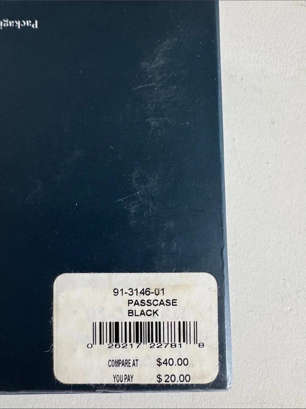 Nautica Black Textured Leather Passcase Wallet